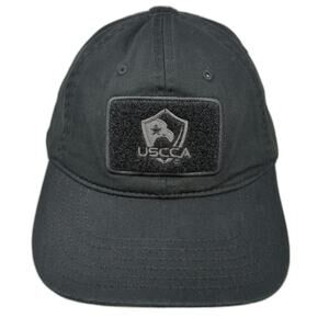 USCCA Baseball Cap Black One Size Strapback Tactical Logo Patch Shield Hat